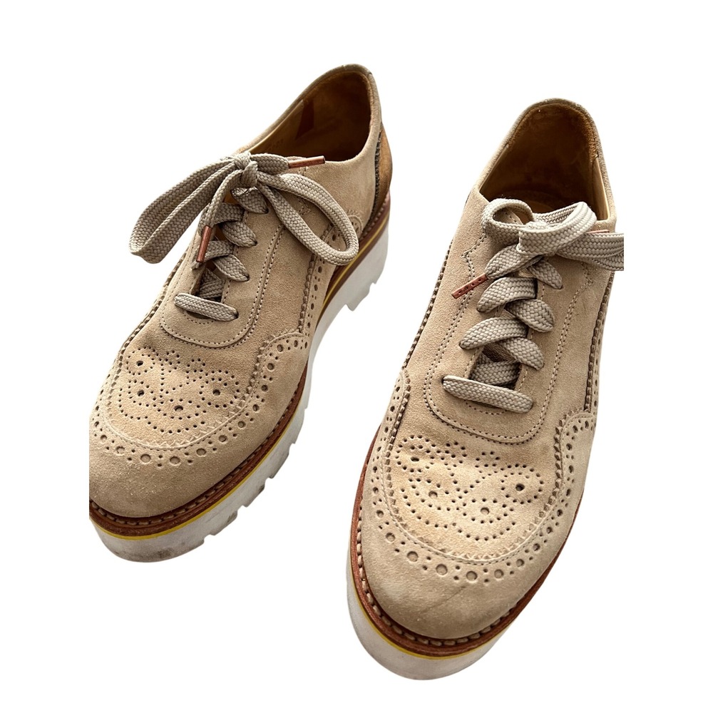 The Office of‎ Angela Scott Suede Brogue Oxford Platform Shoes Women's